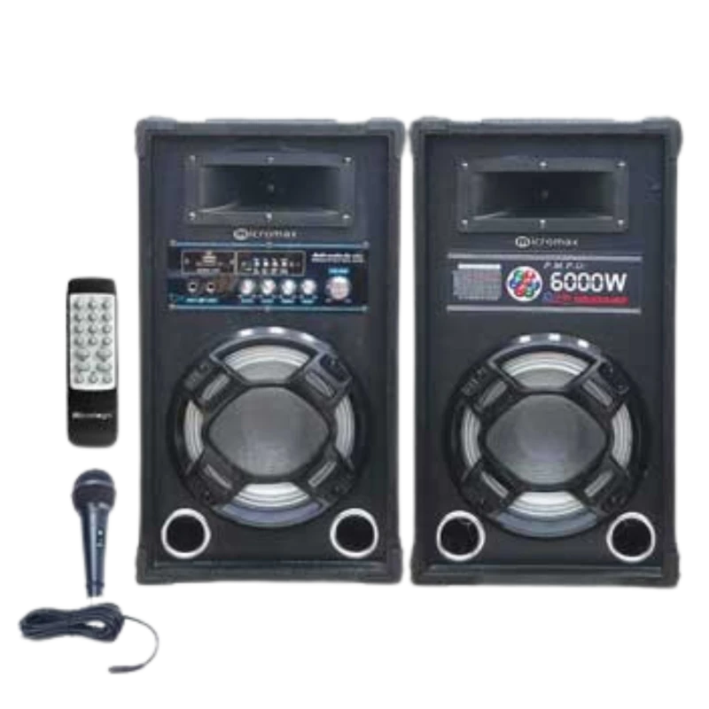 Micromax ML-MX DJ wood Bookshelf Bluetooth Amplifier Speakers (Pair)
